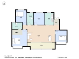 滨河云璟4室2厅1厨2卫建面137.0㎡