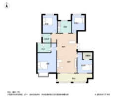 润江园4室2厅1厨2卫建面135.0㎡