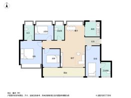 江滨明珠3室2厅3卫建面96.0㎡