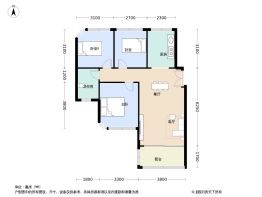 天府壹号院3室2厅1厨1卫建面90.0㎡